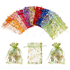   60Pcs 10 Colors Hot Stamping Organza Bags OP-PH0001-35-1