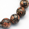 Natural Leopard Skin Jasper Round Beads Strands X-G-S182-12mm-2