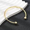 Brass Open Cuff Bangles BJEW-G736-07G-1