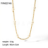 304 Stainless Steel Chain Scattered Natural Pearl Necklaces for Women TC0594-3-1