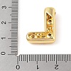 Brass Micro Pave Clear Cubic Zirconia Pendant KK-Z046-01G-L-3