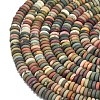 Frosted Natural Picasso Jasper/Polychrome Jasper Beads Strands G-K389-C28-01-3