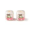 Printed Opaque Acrylic Beads OACR-B054-01H-1