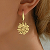 Stainless Steel Flower Dangle Earrings PY2290-2