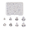 Yilisi 315Pcs 8 Style Teardrop-Shaped Cubic Zirconia Cabochons ZIRC-YS0001-02-14