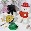 7Pcs 7 Colors Polyester Round Fascinator Hat for Dolls DIY-BC0015-81-4