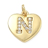 Brass Micro Pave Clear Cubic Zirconia Pendants KK-D229-01G-14-1