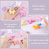28Pcs 7 Colors Polyester & Resin & Sequined Bowknots DIY-GA0009-24-3