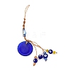 Handmade Glass Evil Eye Pendant Decorations HJEW-WH0043-09-2