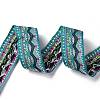 10M Ethnic Style Embroidery Polyester Ribbons OCOR-XCP0002-17-2