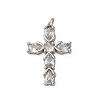 Brass Micro Pave Cubic Zirconia Pendants KK-P308-29P-1