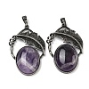 Natural Amethyst Pendants G-H332-11AS-07-1