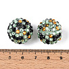 Halloween Theme Round Resin Rhinestone Beads OACR-T028-66E-3