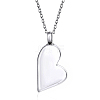 Non-Tarnish Stainless Steel Heart Urn Ashes Pendant Necklace BOTT-PW0007-08-2