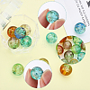 CHGCRAFT 32Pcs 8 Colors Handmade Gold Sand Lampwork Beads LAMP-CA0001-10-5