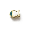 Brass Enamel Beads KK-P295-47G-02-1