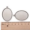 Tibetan Style Alloy Oval Tray Pendant Cabochon Settings LS-TIBEP-A19948-AS-LF-3
