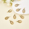 10Pcs Rack Plating Brass Micro Pave Cubic Zirconia Pendants KK-SZ0001-88-3