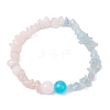 Baking Paint Imitation Jade Glass Round Beaded Stretch Bracelets for Women BJEW-JB12158-03-2