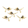 Brass Enamel Links Connectors KK-P204-04G-1