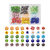 300Pcs 10 colors Handmade Millefiori Glass Beads LAMP-TA0002-05-11