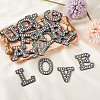 Alphabet Resin Rhinestone Patches DIY-TAC0005-45B-5