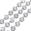 Tarnish Resistant 304 Stainless Steel Sunflower Link Chains CHS-K010-01P-02-1