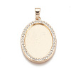 Alloy Pendant Cabochon Settings PALLOY-S108-03KC-1