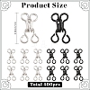 400Pcs 2 Colors Brass Interlocking Clasps KK-YW0004-28-2