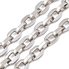 201 Stainless Steel Oval Link Chains CHS-F024-07P-1