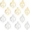 Unicraftale 12Pcs 2 Colors 201 Stainless Steel Pendants STAS-UN0040-19-1