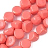 Electroplated Shell Pearl Beads Strands BSHE-D301-02C-1