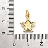 Brass Micro Pave Cubic Zirconia Pendants KK-K401-28G-4