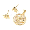 Brass Micro Pave Cubic Zirconia Pendant & Stud Earrings Sets for Women SJEW-F227-01G-G-2