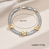 Brass Micro Pave Clear Cubic Zirconia Link Bracelets for Women MW2508-1-4