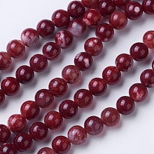 Natural Agate Beads Strands G-G754-04-8mm