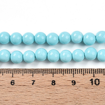 Synthetic Turquoise Beads Strands G-A255-A04-02B-1