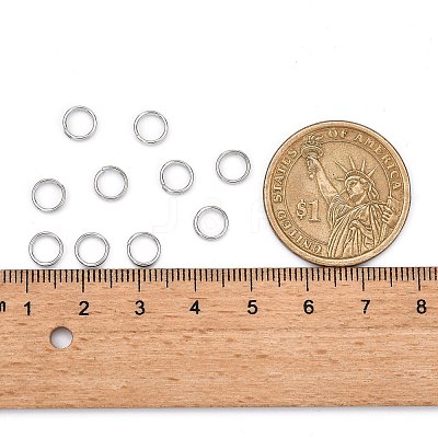 Brass Split Rings KK-E647-10P-6mm-1