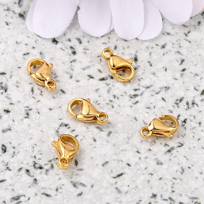 304 Stainless Steel Lobster Claw Clasps X-STAS-AB12-G-1