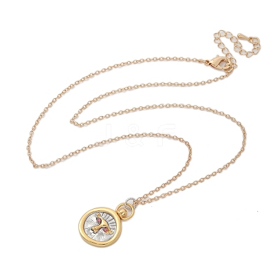 Brass Twelve Constellations Tarot Pendant Necklaces NJEW-Q006-01G-G-1