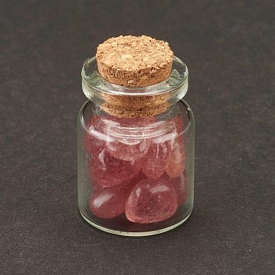 Transparent Glass Wishing Bottle Decoration DJEW-A001-01B-10-1