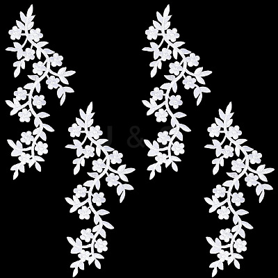 4Pcs Polyester Computerized Embroidery Cloth Iron on/Sew on Patches PATC-CY0001-80C-1