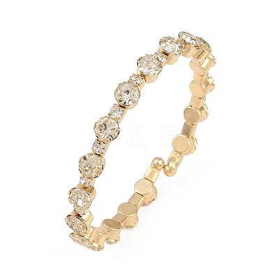 Iron Rhinestone Bangles for Women BJEW-A156-02G-1