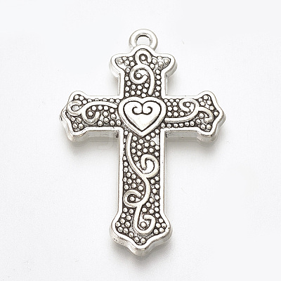 Tibetan Style Alloy Pendants TIBE-T010-08AS-RS-1