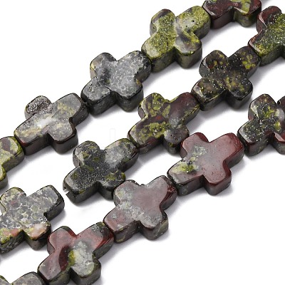 Natural Dragon Blood Beads Strands G-I369-A27-02-1