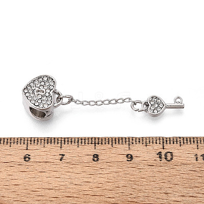Alloy Rhinestone European Dangle Charms MPDL-Q208-113-1