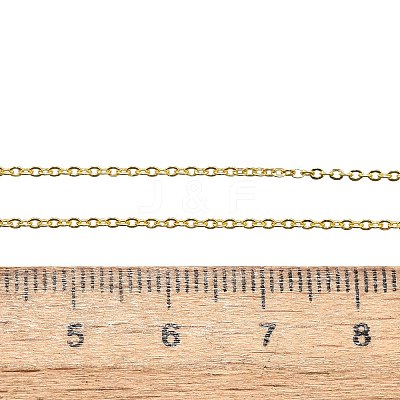 Brass Cable Chain Necklaces Making MAK-P011-01G-1