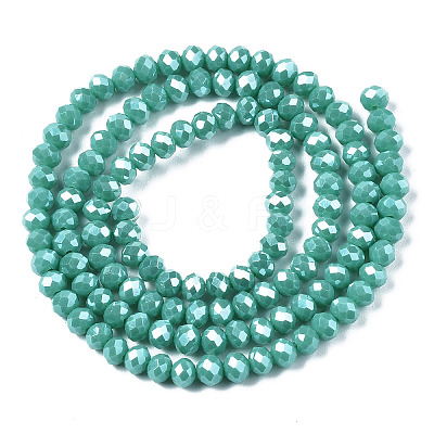 Electroplate Glass Beads Strands X-EGLA-A034-P10mm-A03-1