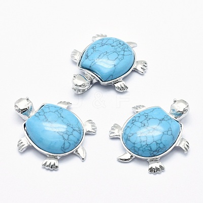 Synthetic Turquoise Pendant G-G759-B03-1