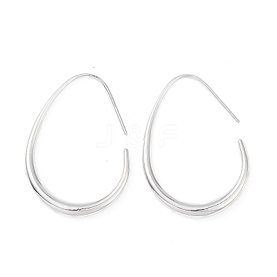 Brass Teardrop Dangle Earrings for Women EJEW-G347-02P-1